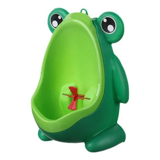 Mingitorio Pelela Infantil Urinal Bebe Altura Regulable Sapo Color Verde Marca Raitot