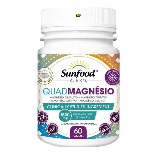 Quadmagnesio Dimalato + Taurato + Citrato + Glicina 60caps