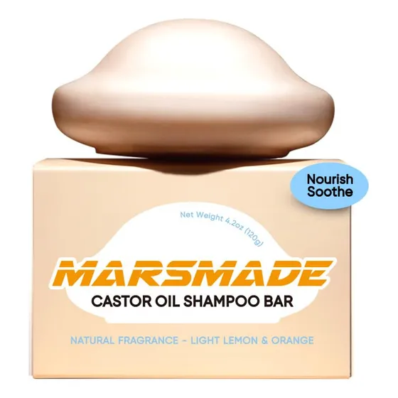 Shampoo Bar Mars Made Castor Oil 2.0 Hidratante 120g