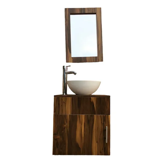 Kit Baño Gabinete+lavabo Ovalin +espejo +llave Monomando 