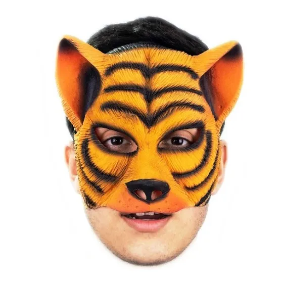 Máscara Tigre Animal Terror Halloween Festa Carnaval Susto