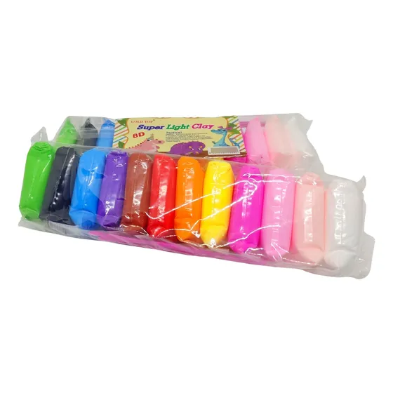 Masa De Modelar X 12 Arcilla Ultraligera, Foamy, Plastilina