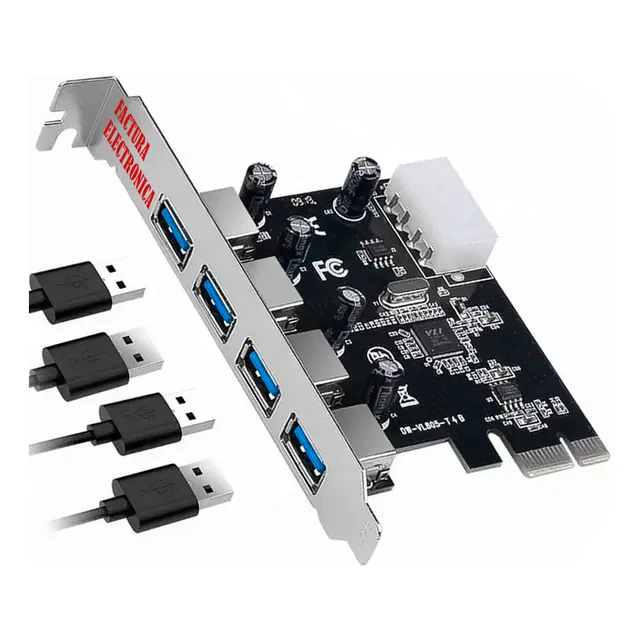 Tarjeta Pci Express A Usb 3.0 X4 Puertos Usb Pci-e