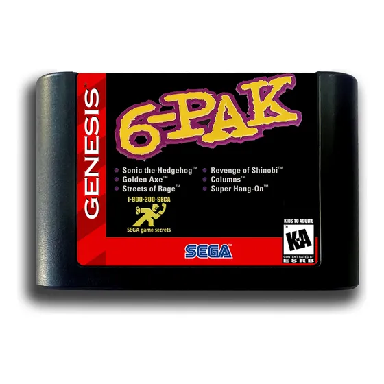 Cartucho De Megadrive Novo 6-pak