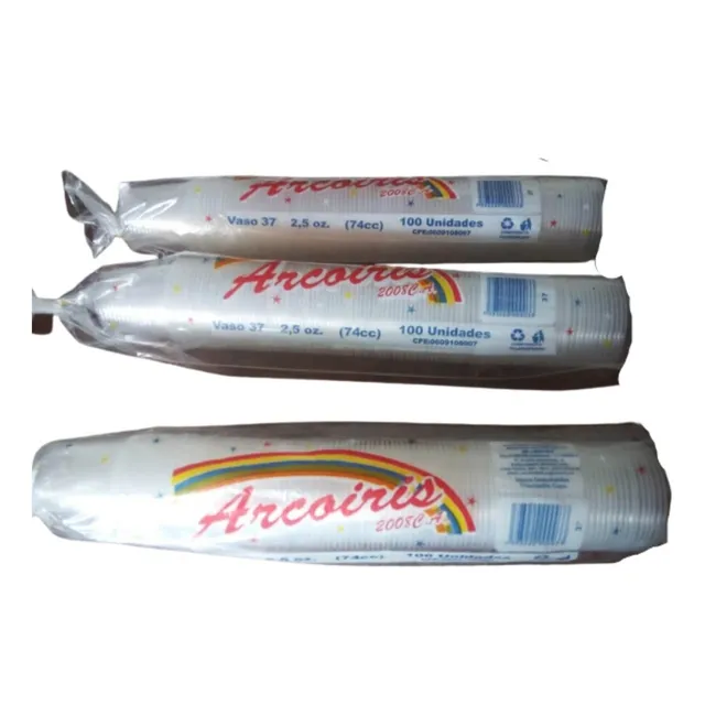 Vasos Desechables # V37. (74cc) Paquete De 100 Unidades
