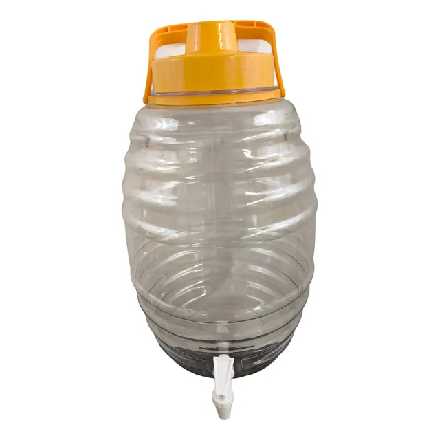 Vitrolero Dispensador Barril 20 L Con Llave Tapa Agarradera Color Amarillo