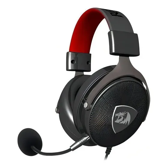 Headset Gamer Redragon H520 Icon 7.1 Usb Preto/vermelho Cor Preto