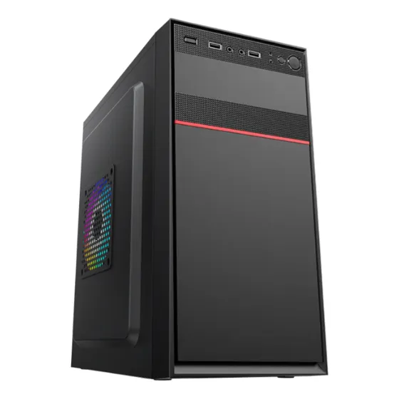 Gabinete Kit Ds Atx C/fuente Teclado Y Mouse Inalámbrico Color Negro