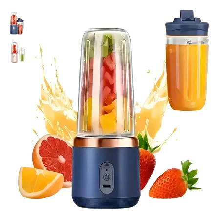 Mini Licuadora De Frutas Versátil Exprimidor Portátil Azul