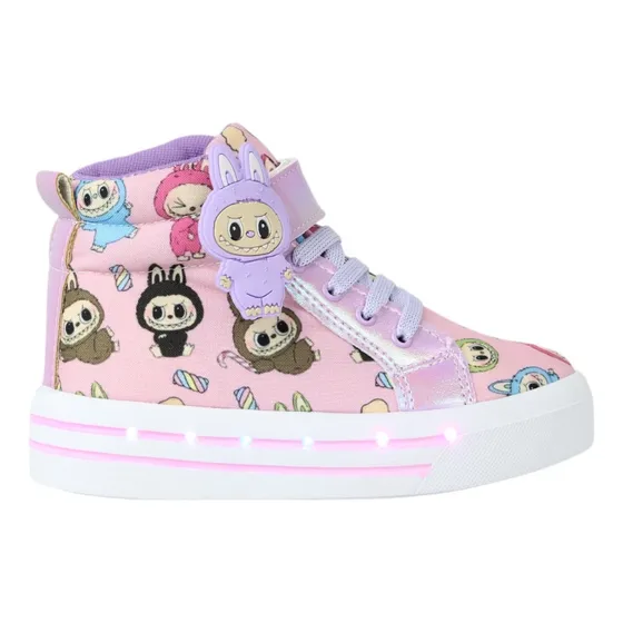 Tenis La Bubu Luces Led Labubu Macaron The Monsters Comodos Antiderrapante Niñas Tenis Infantil