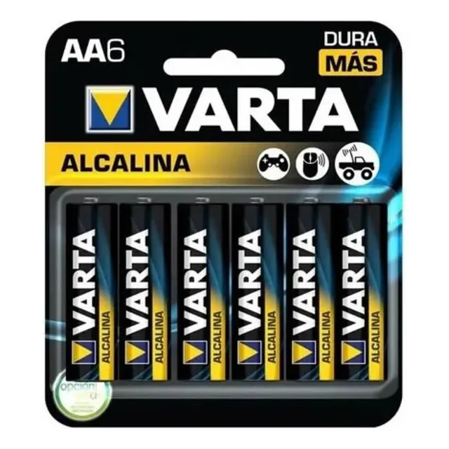 Pack X 6 Pilas Alcalinas Tamaño Aa Marca Varta
