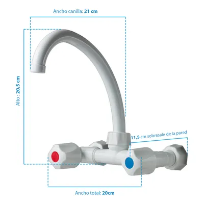 Canillas de plastico para cocina precios hotsell