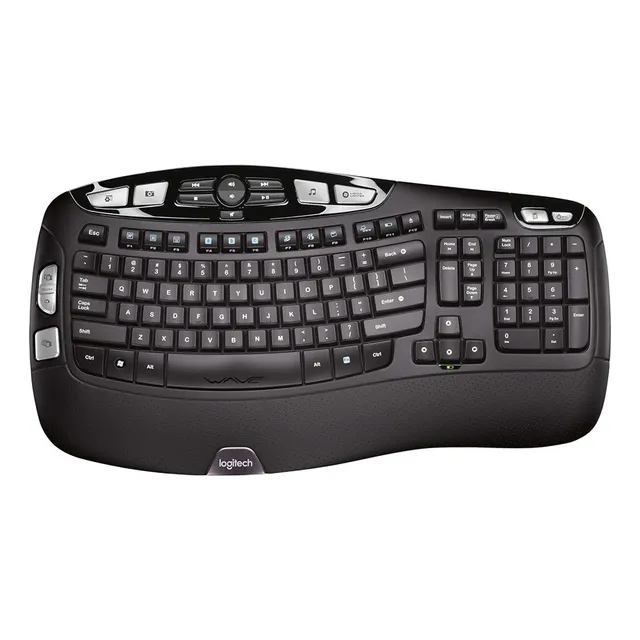 Teclado Inalambrico Logitech K350 Confort Wave Usb Teclado Negro Idioma Francés Canadá