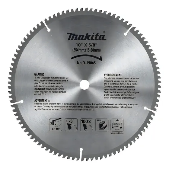Disco De Sierra Corte De Aluminio 10 PuLG Makita D-19065