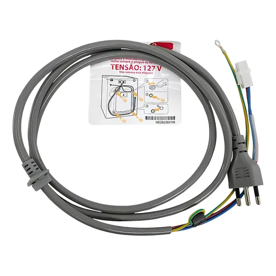Cabo De Alimentação Para Máquina De Lavar Lgead40521480 De 1.5m De Longo 127V - Cinza