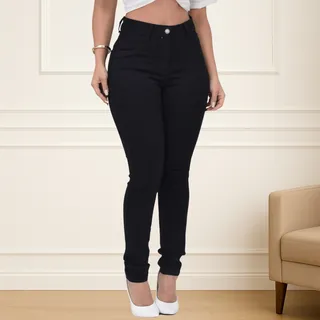 Calça Jeans Feminina Skinny Levanta Bumbum Lycra Cintura Alt Calça Jeans Feminina Skinny Levanta Bumbum Lycra Cintura Alt