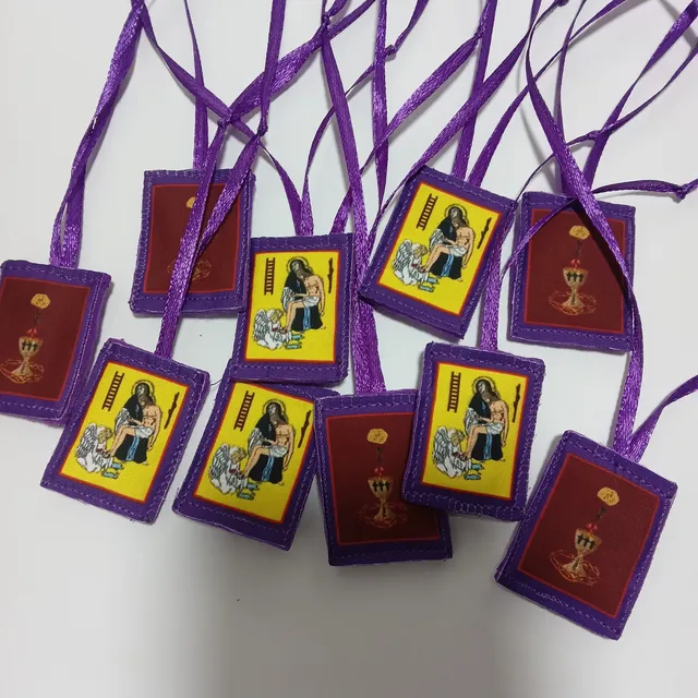 Escapulario Morado Pequeño X12 Marie Julie Jahenny