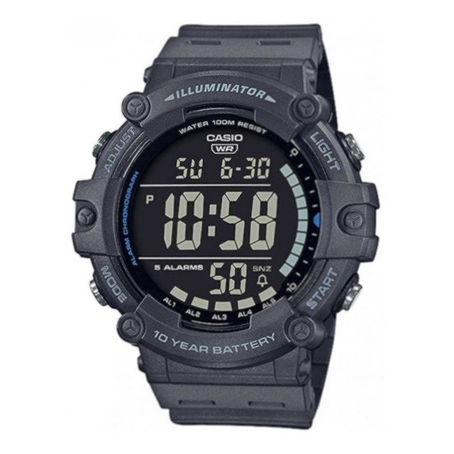 Relógio Masculino Casio Ae-1500wh-8bv Cinza Grafite -grafite Cor Do Fundo Preto Relógio Masculino Casio Ae-1500wh-8bv Cinza Grafite -grafite Cor Do Fundo Preto
