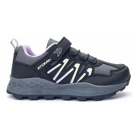 Zapatillas Para Niños Trekking Nepal Negras Atomik