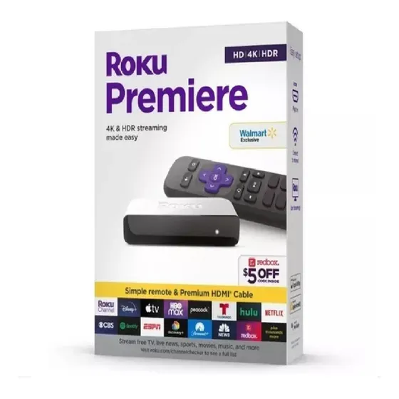 Roku Tv Premiere Hd 4k Hdr Control Remoto + Cable Hdmi 