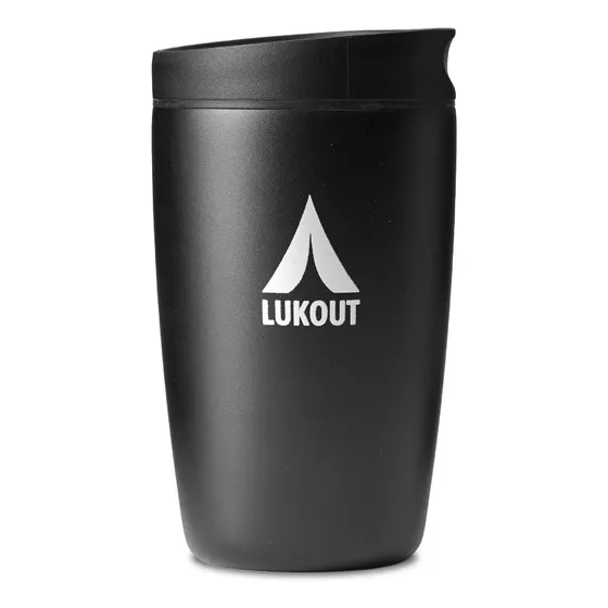 Vaso Térmico Mug Office Patagonia Lukout 350 Ml Acero Inox Color Negro Essential