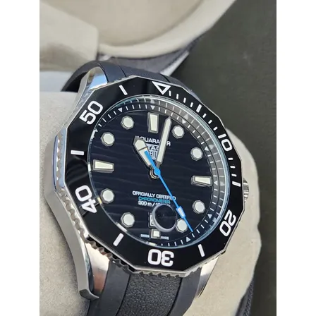 Relogio Tag Heuer Masculino Automatico Aquaracer Prata Preto