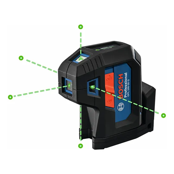 Bosch Gpl100-50g Láser Alineación Verde Con Estuche Y Baterí