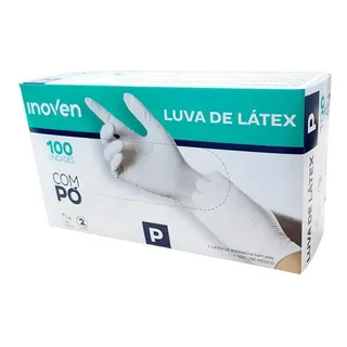 Luva De LĂĄtex Branca Com PĂł Inoven Tamanho P Luva De LĂĄtex Branca Com PĂł Inoven Tamanho P