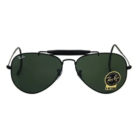 Anteojos De Sol Ray-Ban Aviator Outdoorsman RB3030 Negro/Verde