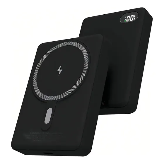 Bateria Portatil Magnetica Usb Power Bank Linkon 10.000 Mah Color Negro Magbank Abs Lcd 10 | Cuotas sin interés