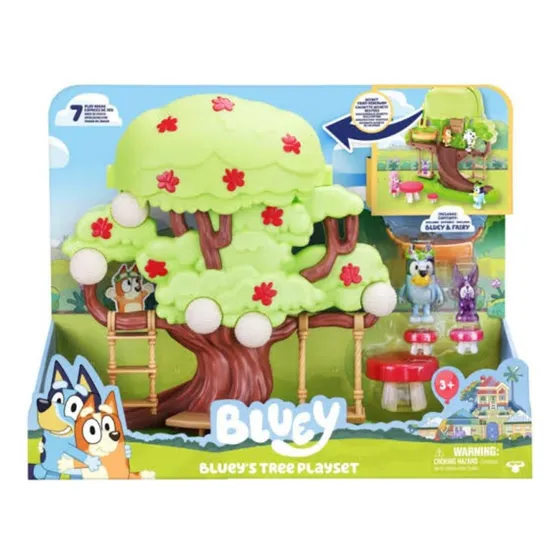 Bluey Set Juego De Arbol Con Accesorios 7 Piezas Original 