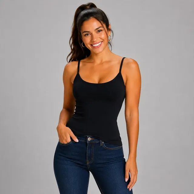 Regata Feminina Cotton Elastano Alça Básica Leve 25619