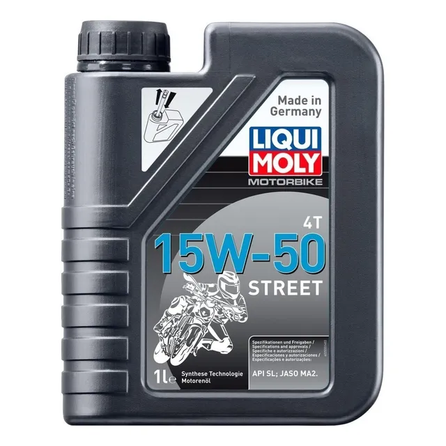 Aceite para motor Liqui Moly sintético 15W-50 para moto/cuatriciclo de 1 unidad x 1L