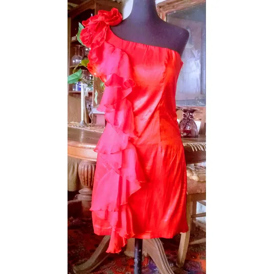 Vestido Dama Espectacular. Asimétrico.cóctel. Fiesta. Nuevo.