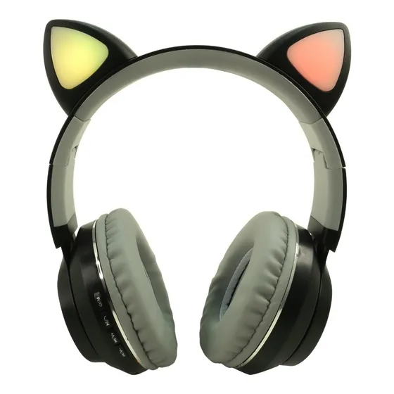 Auriculares Inalámbricos Gatito Gato Gaming Led Knup