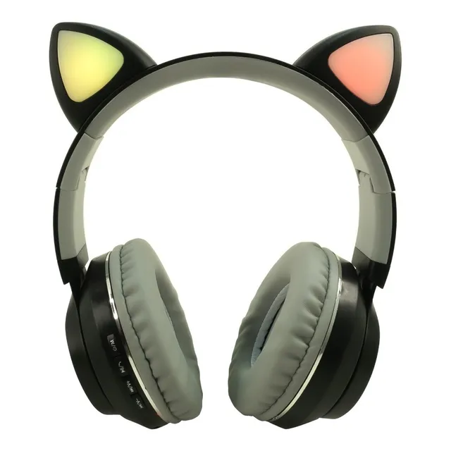 Auriculares Inalámbricos Gatito Gato Gaming Led Knup