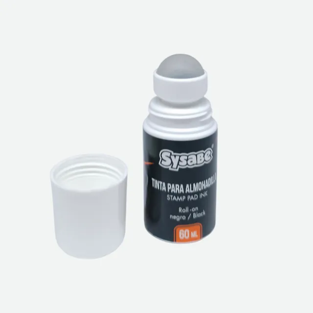 Tinta Roll On Para Almohadilla 60ml Negra 