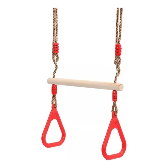 Hamaca Columpio Trapecio Juego Madera Anillo Gimnasio Niños