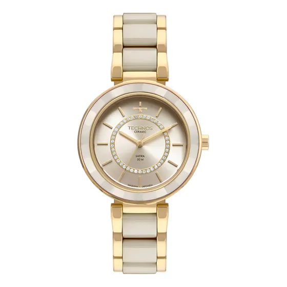 Relógio Technos Feminino Ceramic/saphire Dourado - 2036mkp/1