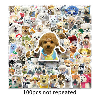 100 Bonitas Pegatinas Con Estampado De Perros Shi Xian, 4 X 100 Bonitas Pegatinas Con Estampado De Perros Shi Xian, 4 X