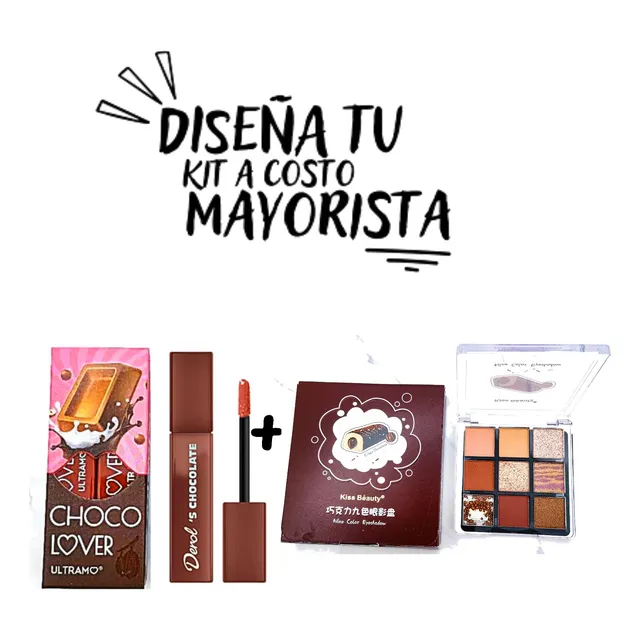 Kit Paleta Brillo Labial Gloss Chocolate Lover Ultramo Ushas