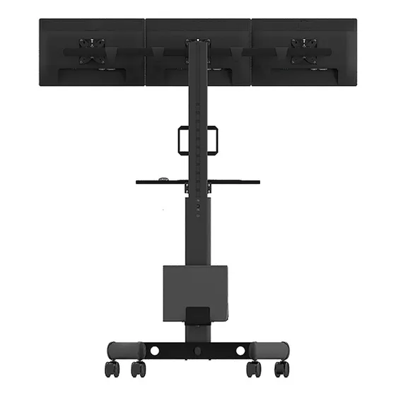 Brazo Para Monitor Carro Movil Triple Soporte Pie Teclado 22