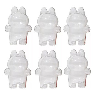 Funda Protectora Transparente De Plástico Portátil Labubu*6p Funda Protectora Transparente De Plástico Portátil Labubu*6p