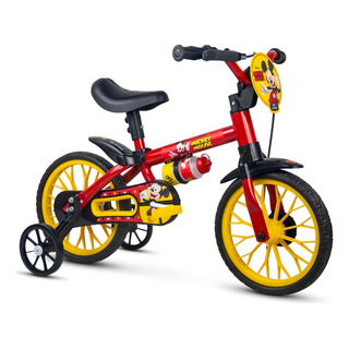 Bicicleta Mickey Disney Aro12 Rodinhas De Treinamento Nathor Bicicleta Mickey Disney Aro12 Rodinhas De Treinamento Nathor
