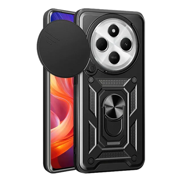 Funda Con Anillo Soporte Antigolpe Para Xiaomi Redmi 14c 4g