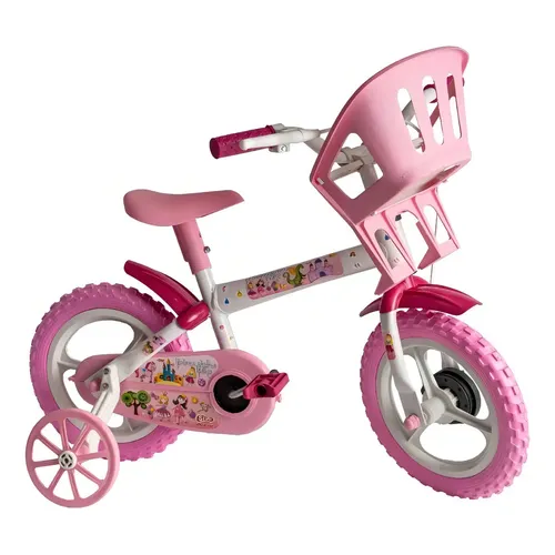 Bicicleta Infantil Aro 12 Minnie Mouse Disney Crianças 3-5 Anos
