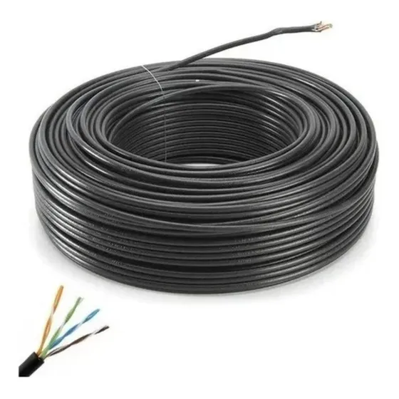 Cable Rollo Utp Par 100mts 100m Exterior Cat 5e Red Cctv Cam