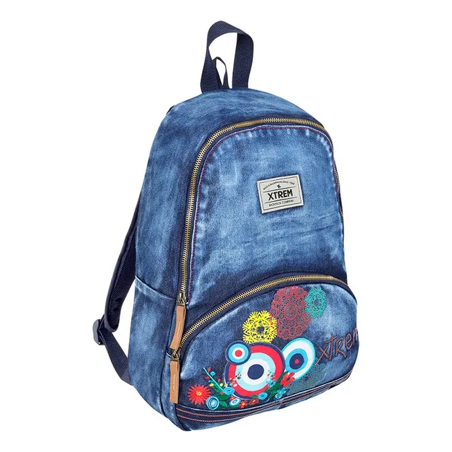 Mochila Back Pack Garden Mezclilla Colores Ligera Practica