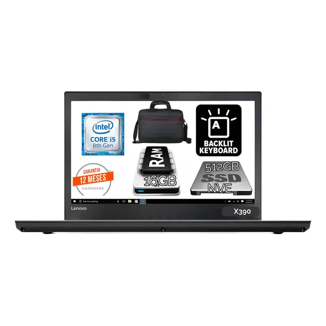 Notebook Lenovo X390 I5-8265 16gbram 512gbnve Factura G12mes