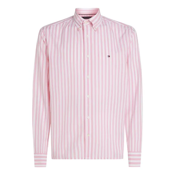 Camisa Rosa Th Flex De Rayas Tommy Hilfiger